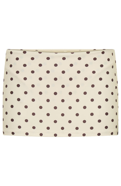 Island Babe Skort Cream/Choc Polka Dot