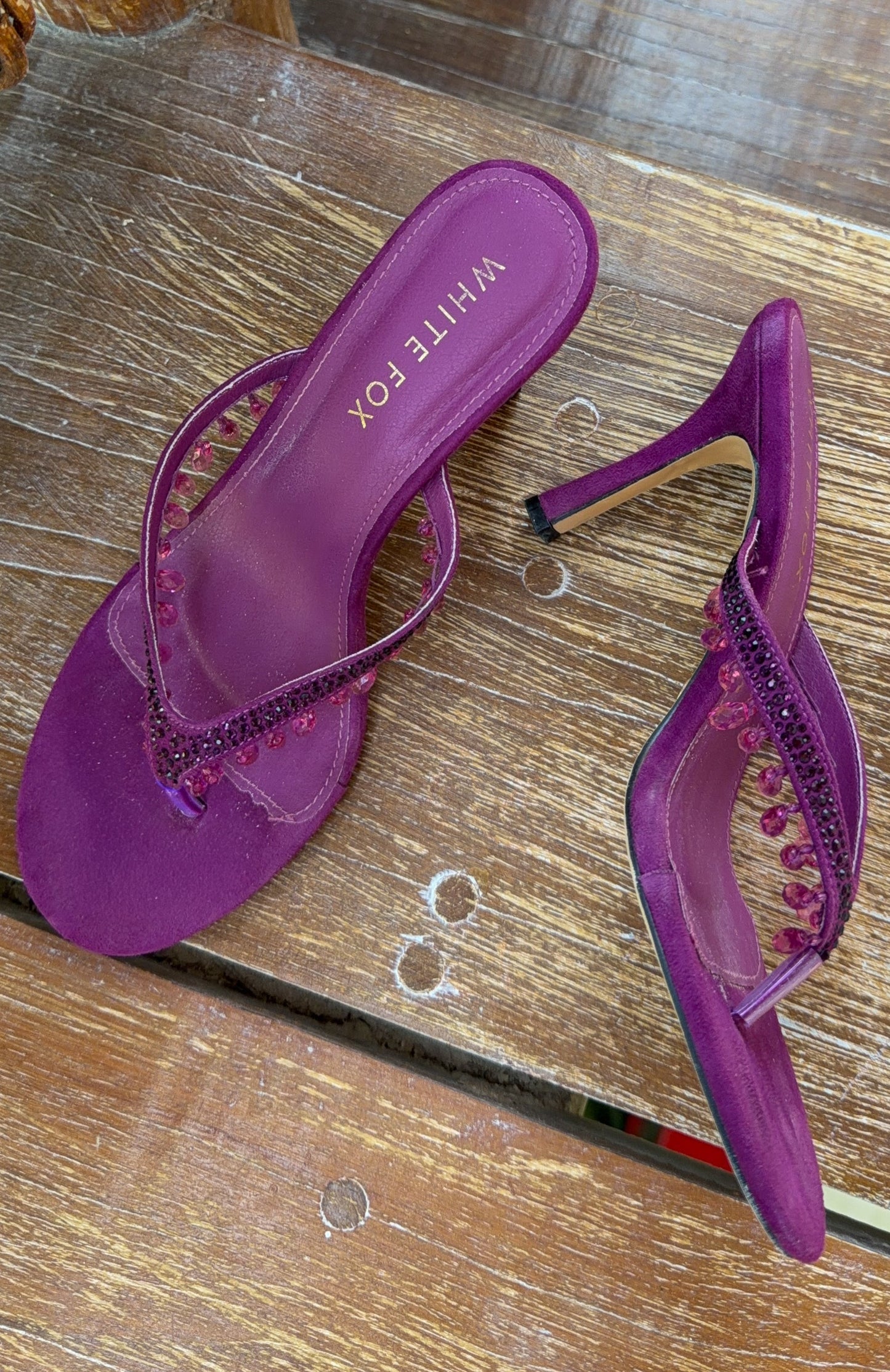 Jackie Mules Purple Faux Suede