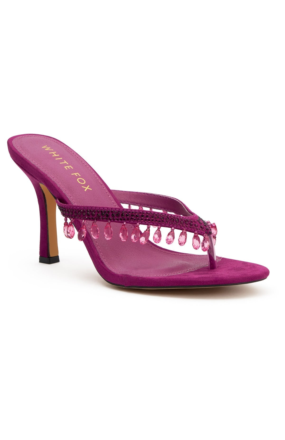 Jackie Mules Purple Faux Suede