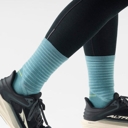 Women's Run Pattern Zero Cushion Crew Socks