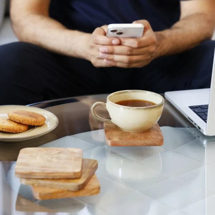 wooden coasters set 4 in 4 inches 2