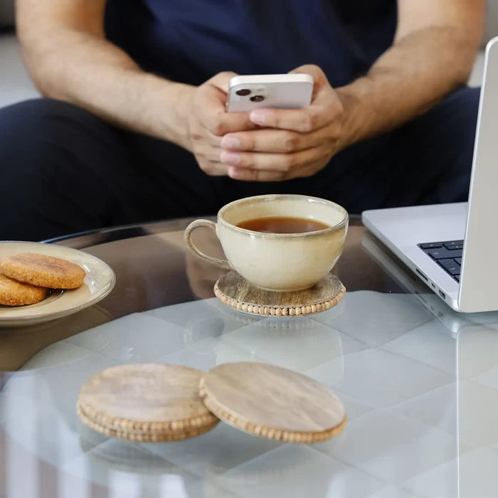 wooden coasters set 4 in 4 inches 3