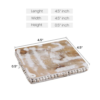 wooden coasters set 4 in 4 inches 5