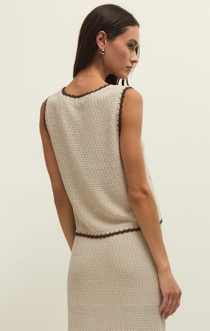 Z Supply Yessenia Whipstitch Tank in Linen Z Supply Yessenia Whipstitch Tank in Linen Tops