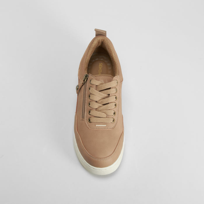 Zapatilla casual cremallera beige SENDA ROAD