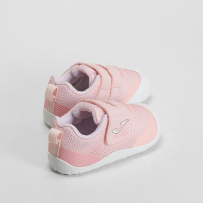 Zapatilla cierre velcro barefoot bebé rosa JOMA