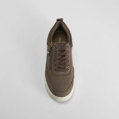 Zapatilla cremallera lateral marrón SENDA ROAD
