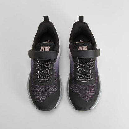 Zapatilla deportiva running fast negra y rosa UTWO
