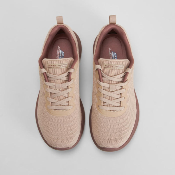 Zapatilla deportiva suela gruesa beige SKECHERS