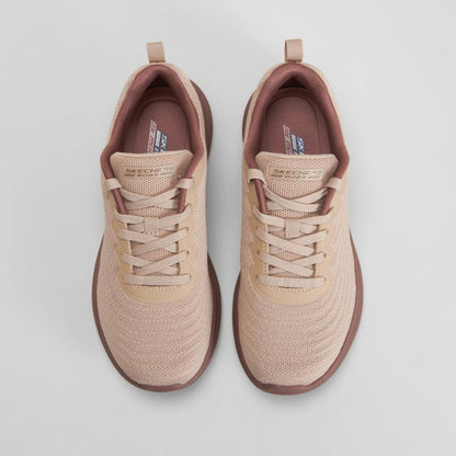 Zapatilla deportiva suela gruesa beige SKECHERS