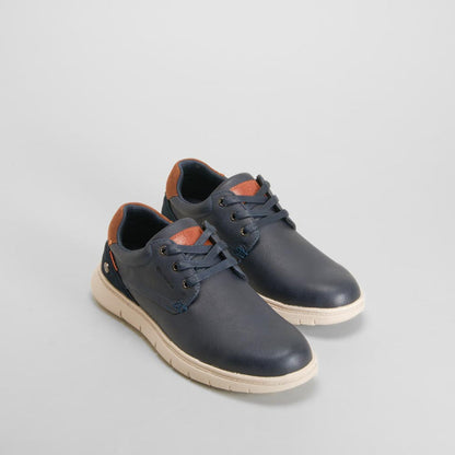 Zapato blcuher casual azul XTI