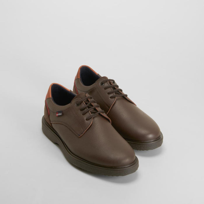 Zapato clásico blucher sport piel marrón COMFEET