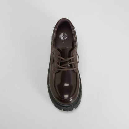 Zapato náutico chunky burdeos NYC