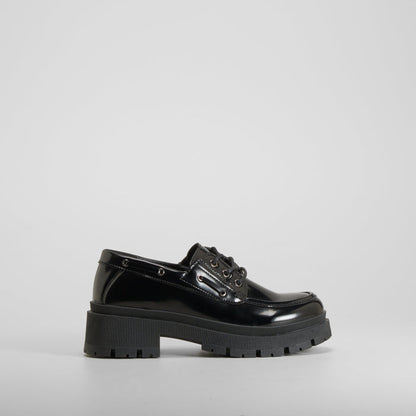 Zapato náutico chunky negro NYC